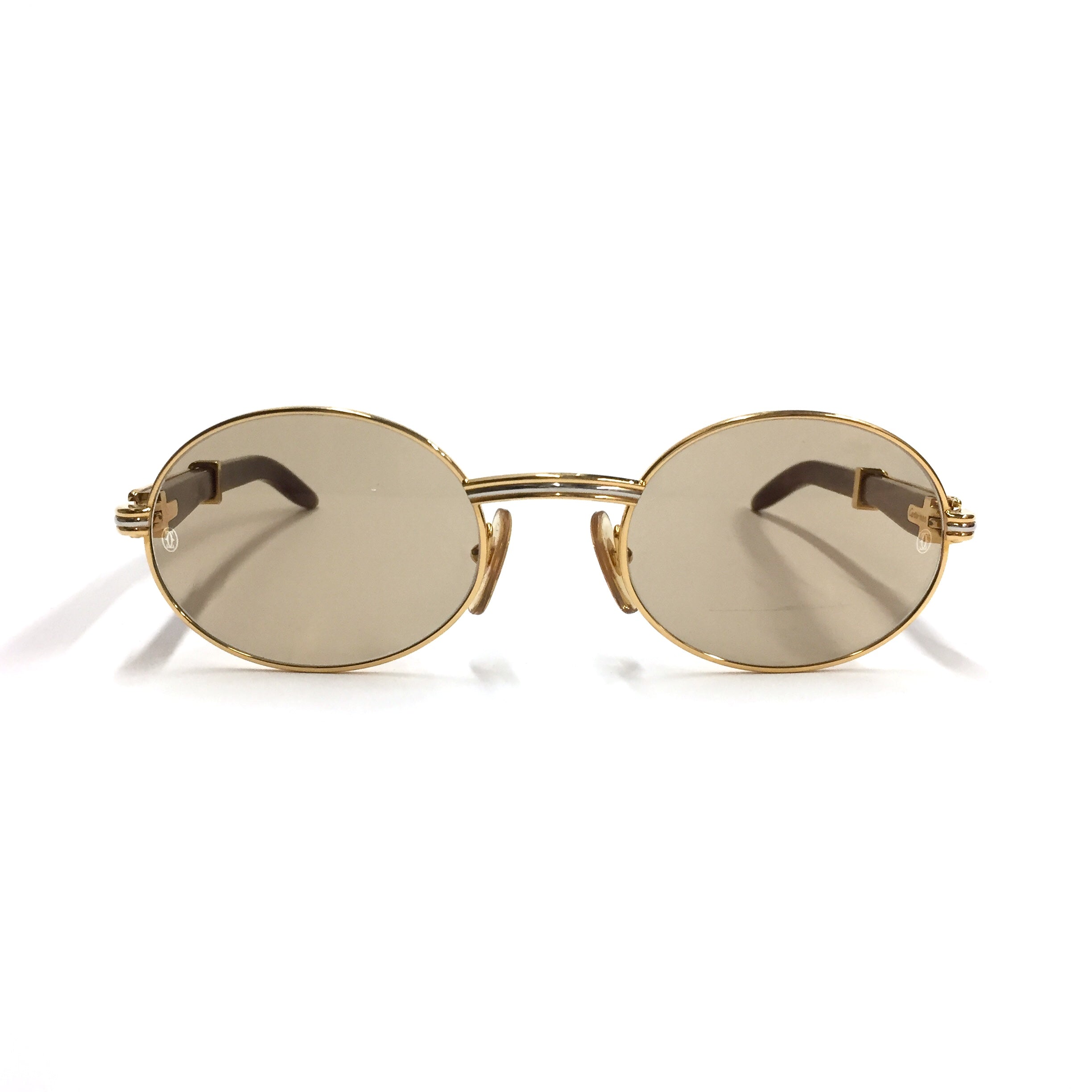 CARTIER Paris GIVERNY Palisander ROSEWOOD Rare Gold Sunglasses 53-22 135B  NOS | forum.iktva.sa