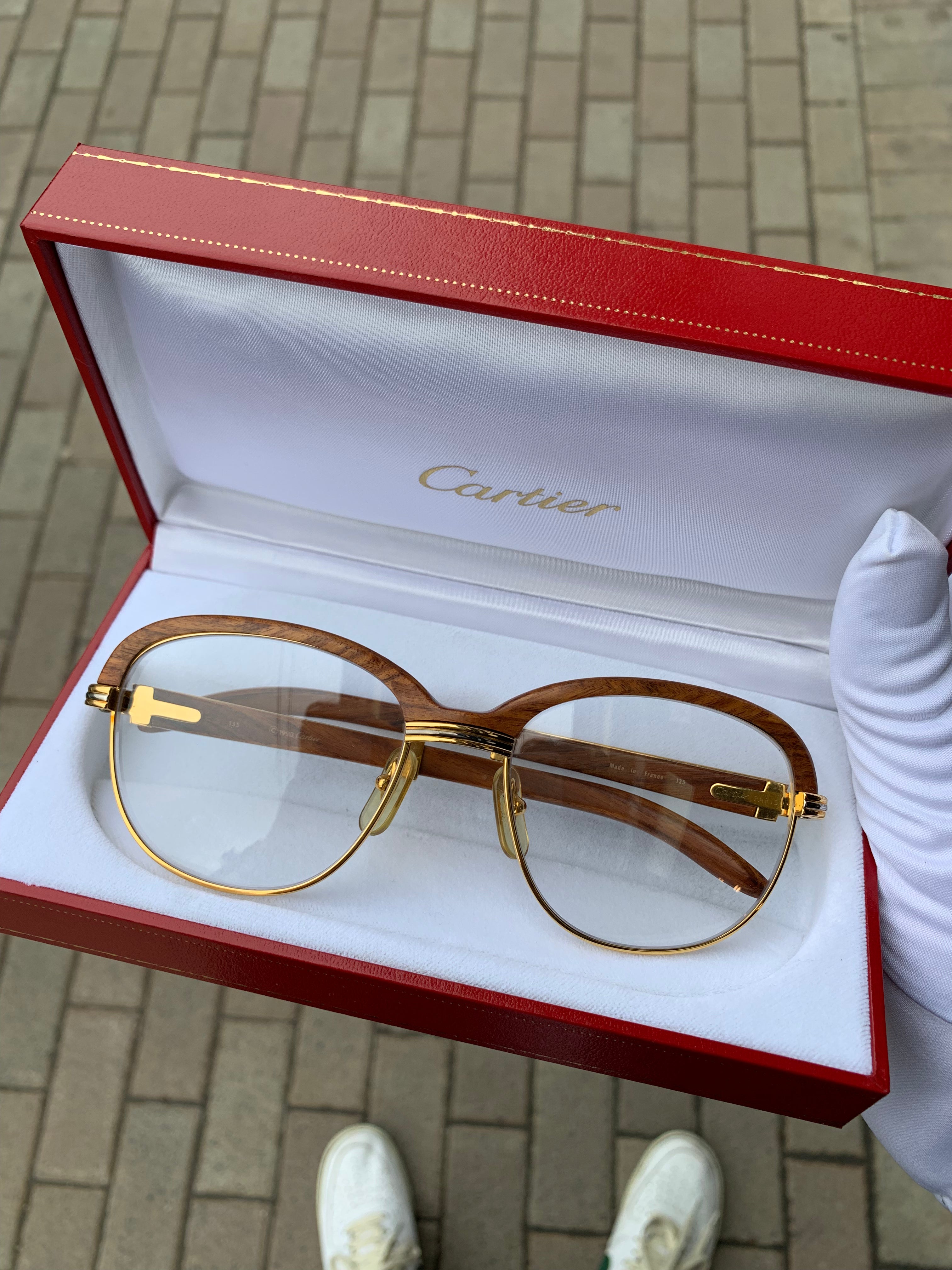 Authentic cartier wood frames cheap